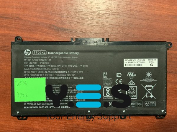 Акумулятор TF03XL (HSTNN-UB7J, 920070-855) для HP Pavilion 15-CC/15-CD/14-BF, знос 35%