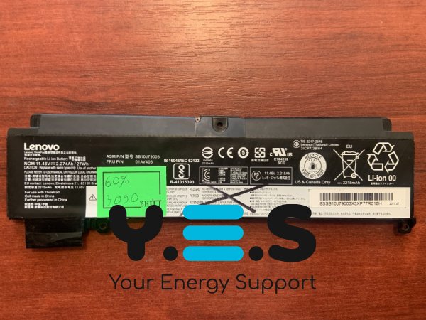 Акумулятор Lenovo SB10J79003 (знос 60%) для ThinkPad T460S, T470S; сумісн. 00HW022/00HW023/00HW024