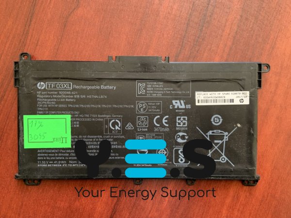 Акумулятор 3045 mAh HP TF03XL (знос 17%) для HP Pavilion 15-CC/15-CD/14-BF/14-bf033TX/14-bf108TX/14-bf008TU, TF03XL/HSTNN-UB7J/920070-855