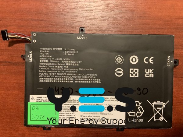 Акумулятор Lenovo L17C3P52 3018 для ThinkPad L14 L480 L490 L580 (SB10K97610/01AV463/L17M3P56)