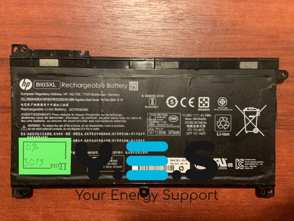 Акумулятор HP BI03XL, знос 0%, сумісний з HP Stream 14-AX, 13-U, 14-CB