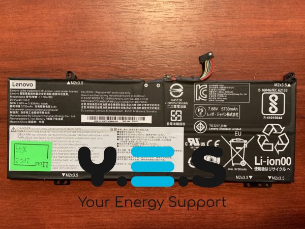 Акумулятор LENOVO L14C4PB0 (знос 34%) для 530s-14IKB/530s-15IKB/Yoga 530-14ARR/530-14IKB/Flex 6-14IKB, 5B10Q16066/5B10Q16067/L17C4PB0/L17M4PB0