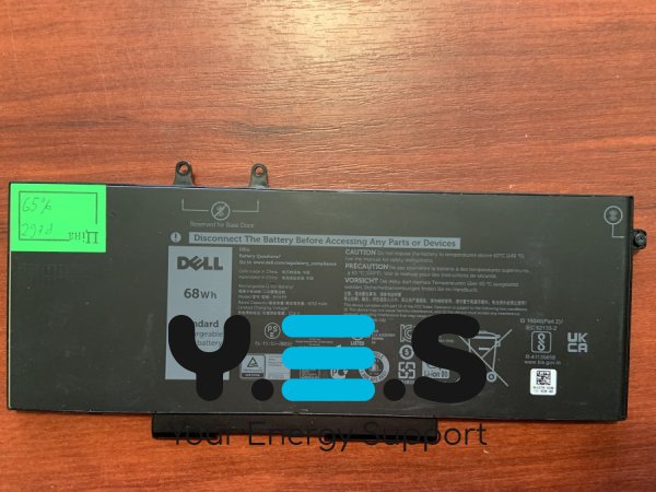 Акумулятор Dell 3HWPP 2978 (знос 65%) для Latitude 5401/5501/5411/5410/5511/3541, Precision 3540/3550, Inspiron 7590/7591/7791 2-in-1, p/n 4GVMP 1V1XF