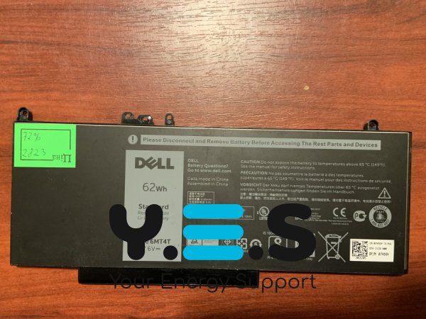 Акумулятор DELL 6MT4T (знос 72%) для Latitude E5270/E5470/E5570 та Precision M3510 (не G5M10)