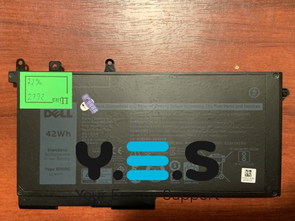 Акумулятор для ноутбука Dell Latitude 15 3520/3530, E5280/E5480/E5580/E5590/E5595 (3DDDG, 03VC9Y) знос 72%