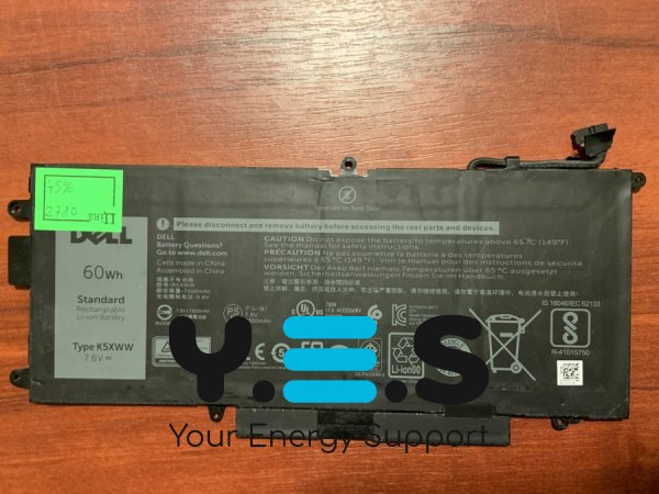 Акумулятор DELL K5XWW 45% знос для Latitude 5285/5289/L3180/7390 2-in-1 (71TG4/725KY/CFX97/0N18GG)