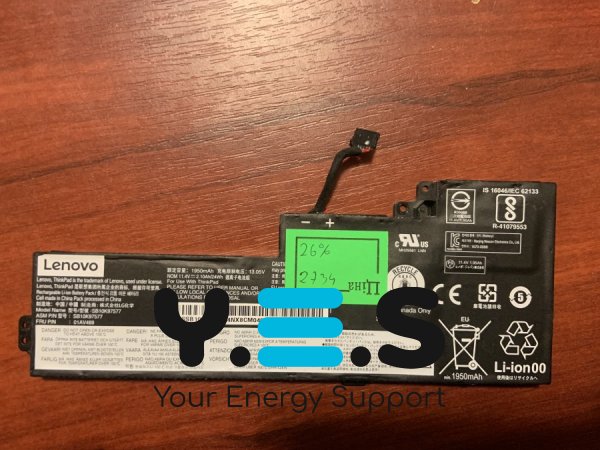 Акумулятор Lenovo SB10K97577 (знос 26%) для ThinkPad T470/T480/A475/A485/A285 (01AV419/01AV420/01AV421/01AV489)