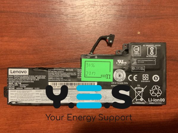 Акумулятор Lenovo SB10K97577 (знос 34%) для ThinkPad T470/T480/A475/A485/A285 (01AV419/01AV420/01AV421/01AV489)