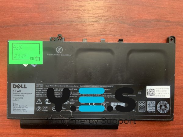 Акумулятор Dell 7CJRC (знос 42%) для Latitude E7260/E7270/E7470, сумісн. J60J5 R1V85 451-BBSX/BBSY/BBSU MC34Y 242WD 0MC34Y GG4FM R97YT IW2Y2 Original