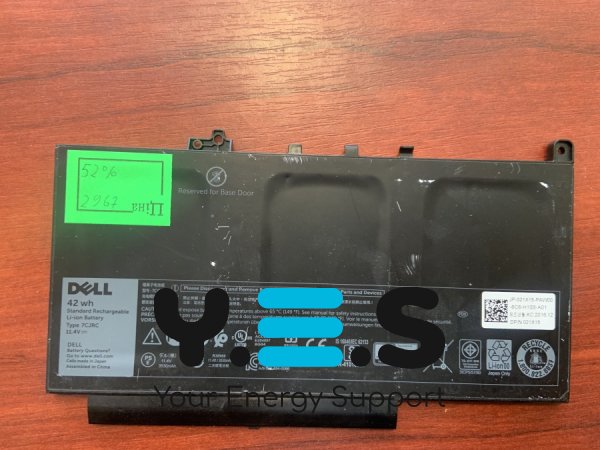 Акумулятор Dell 7CJRC (знос 52%) для Latitude E7260/E7270/E7470/E7480, J60J5 R1V85 451-BBSX/BBSY/BBSU MC34Y 242WD 0MC34Y GG4FM R97YT IW2Y2 Original