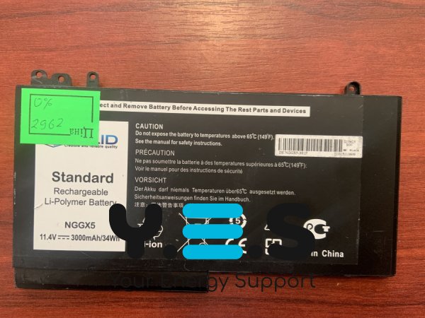 Акумулятор DELL RYXXH (2662), б/у, знос 0% для Latitude E5270/E5470/M3510/E5570/E5550/E5570