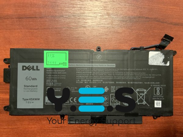 Акумулятор Dell K5XWW знос 77% для Latitude 5285, 5289, L3180, 7390 2-in-1 (K5XWW/71TG4/725KY/CFX97/0N18GG)