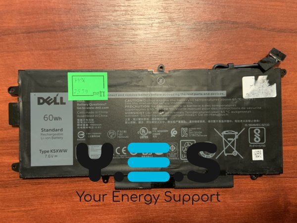 Акумулятор для Dell K5XWW (знос 74%) Latitude 5285/5289/L3180/7390 2-in-1, заміна 71TG4 725KY CFX97 0N18GG