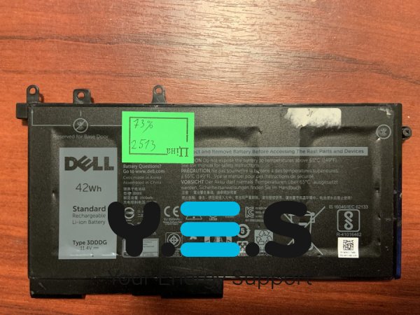 Батарея DELL 3DDDG (знос 73%) для Latitude 15 3520/3530, E5280/E5480/E5580/E5590, 3DDDG/03VC9Y/O3VC9Y