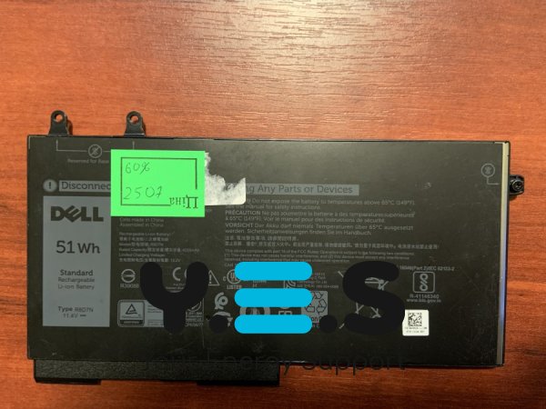 Акумулятор DELL R8D7N (знос 60%) для Latitude 5400/5500, Precision 3540, Inspiron 2-in-1 7590/7591/7791, коди 4GVMP 1V1XF 9JRYT RF7WM X77XY C5GV2 MCV1G