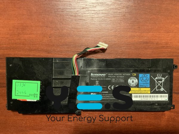 Акумулятор Lenovo 42T4928 (знос 33%) для ThinkPad Edge S220/E220s/E420s/S420, FRU 42T4931 42T4330 42T4331 42T4929 42T4930, E220s 5038 50382KU 50382NU, E420s 4401 440128U 440129U