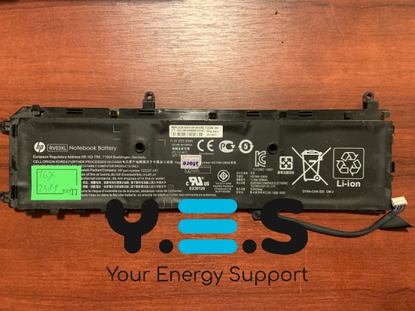 Акумулятор HP RV03XL (знос 16%) для ENVY Rove 20-K: 20-K014US/20-K001LA/20-K000EO/ER/EN/EA; заміна 722237-241/2C1, 722298-001, HSTNN-DB5E, RV03050XL, RVO3XL, TPC-Q013