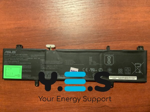 Акумулятор ASUS B31N1707 11.52V 3650mAh 42Wh Black для VivoBook S14 S410UA/S410UN/S410UF/S410UQ та X411UA X411UA-1A X411UA-1B X411UA-3B X411UA-3C X411UA-3F X411UA-BV221T X411UA-GA070 X411UF X411UF-1A X411UF-1B X411UF-3B X411UF-3C X411UF-BV070T X411UN X411