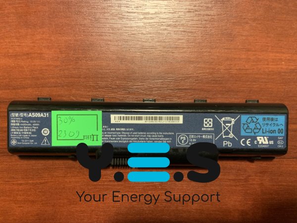 Акумулятор для ноутбука Acer AS09A31 (2309), знос 30% — eMachines G625/G627/G630/G725, E725/E627/E527/E430/E640G/E630/E625/G430/E525/E727