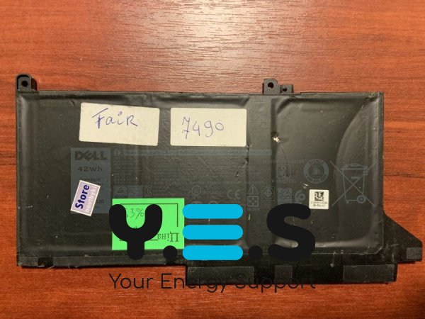Акумулятор DELL DJ1J0 (знос 63%, б/у) для Latitude 7280/7290/7380/7390/7480/7490 Original