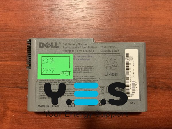 Акумулятор Dell C1295 (2112), знос 52%, б/в; Inspiron 500m/505M/600m/PP05L; Latitude 500m/600m/D510/D500/D505/D520/D530/D505C/D600/D610; Precision M20