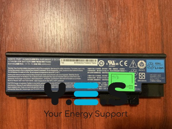 Акумулятор 3UR18650Y-2-QC236 для Acer TravelMate 5600 / Aspire 3660/5600/5620/5670/7000, знос 10% (1915)
