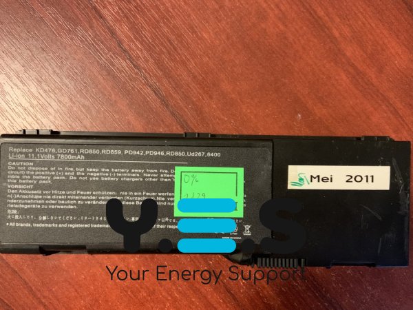 Акумулятор для ноутбука DELL KD476 (1829), знос 24% — Inspiron 6400/E1501/E1505/1501, Latitude 131L, Vostro 1000