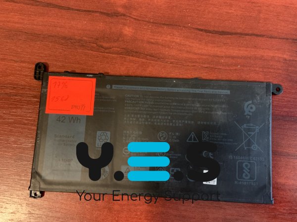 Акумулятор Li-Polymer 51KD7 (0FY8XM/Y07HK/FY8XM) для Dell Chromebook 3180/3189/11 3180/11 3189/5190/11 3181 2-in-1, 3 осередки, 190×105×5 мм (знос 17%)