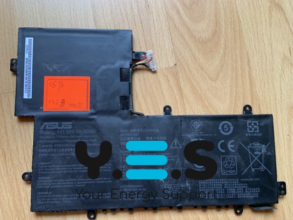 Акумулятор C31N1836 (знос 15%) для ASUS Chromebook C204MA та Flip C214MA Series (C204MA-BU0005/BU0010, C214MA-BU0038/BU0024)
