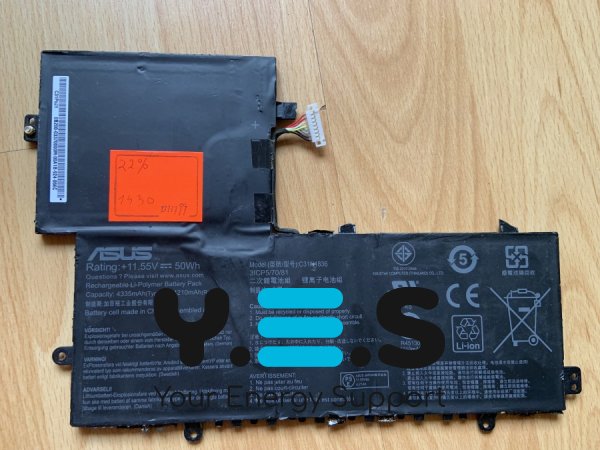 Акумулятор C31N1836 (0B200-03370000/03370100) знос 22% для ASUS Chromebook Flip C204MA/C214MA Series Original