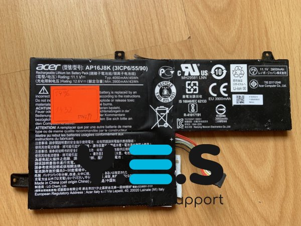 Акумулятор для Acer Chromebook 11 C731/C731-C07G та N7 C731/C731T/CB311-7H/CB311-7HT, AP16J8K (знос 14%)