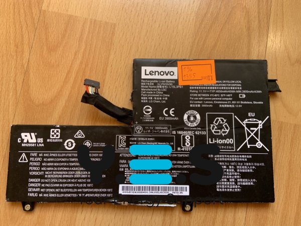 Акумулятор Lenovo L15L3PB1 (знос 1%) для IdeaPad 320S/330S, Yoga 520, L15M3PB0/L15C3PB1/L15L3PB0