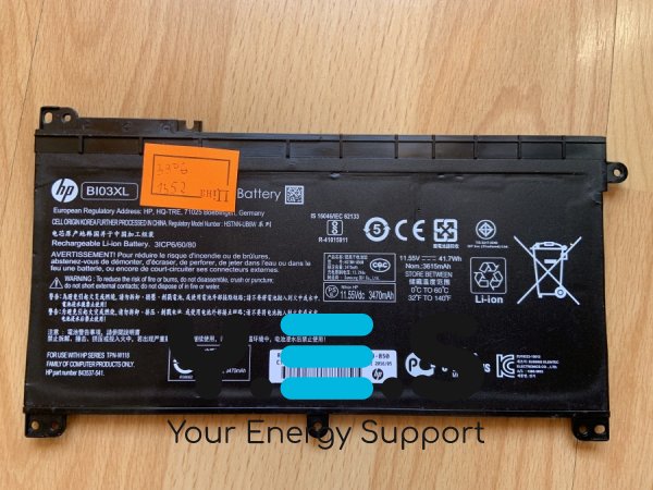 Акумулятор HP BI03XL (Stream 14-AX, 13-U, 14-CB), знос 39%