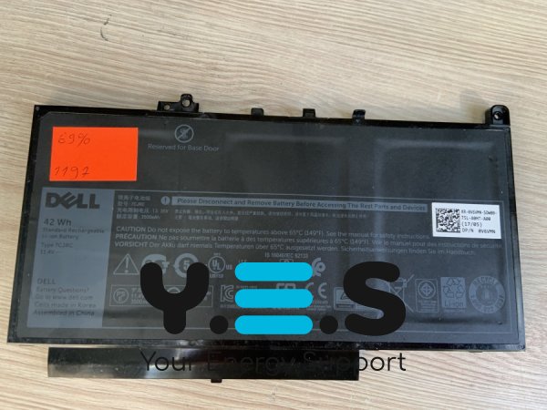 Акумулятор Dell 7CJRC (знос 69%) для Latitude E7260/E7270/E7470, сумісні J60J5 R1V85 451-BBSX/BBSY/BBSU MC34Y 242WD GG4FM R97YT IW2Y2