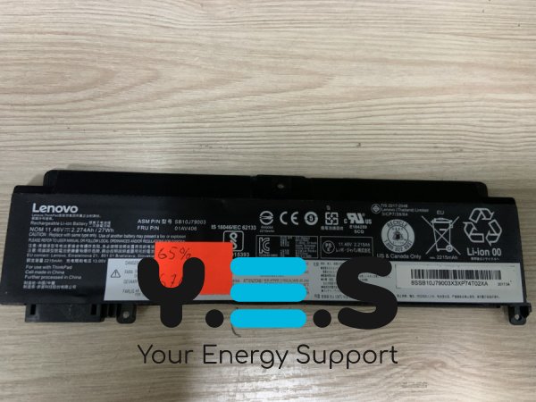 Акумулятор Lenovo SB10J79003 (знос 65%) для ThinkPad T460S T470S, сумісн. 00HW022/00HW023/00HW025