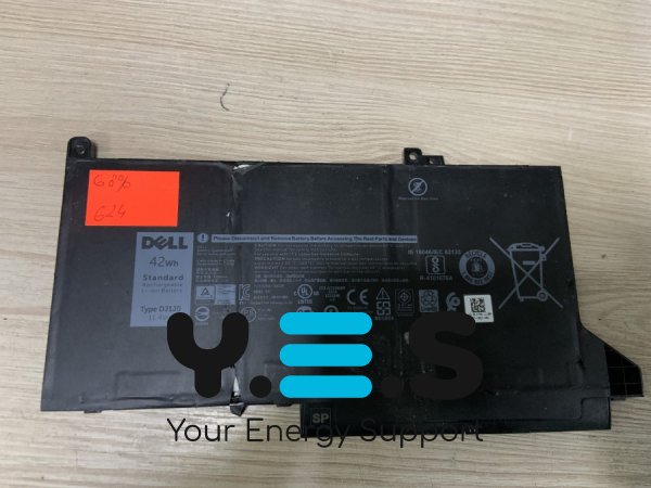 Акумулятор Dell DJ1J0 (знос 68%, б/у) для Latitude 7280/7290/7380/7390/7480/7490 Original