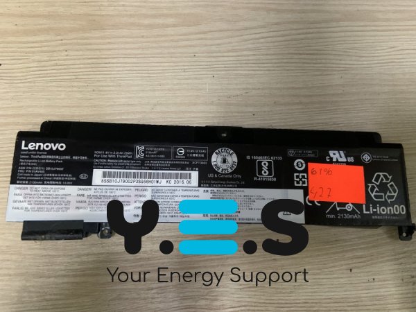 Акумулятор АКБ Lenovo SB10J79002 (знос 61%) для ThinkPad T460S, T470S, сумісн. 00HW022/00HW023/00HW024