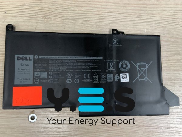 Акумулятор DELL DJ1J0 (знос 59%), б/в, для Latitude 7280/7290/7380/7390/7480/7490 Original