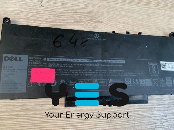 Акумулятор J60J5 (знос 69%) для Dell Latitude E7260/E7270/E7470 (R1V85, MC34Y, 242WD) б/в