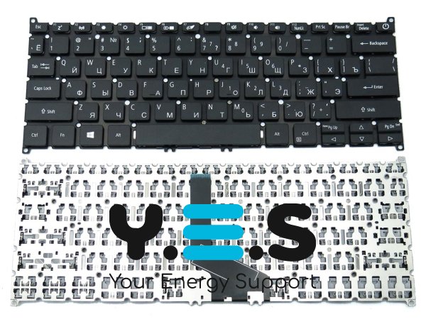 Клавіатура для Acer Swift 3/5 SF314-42/41/52/53/57/57G/59, SF514-52/52T/54G/54T, RU, чорна, без рамки