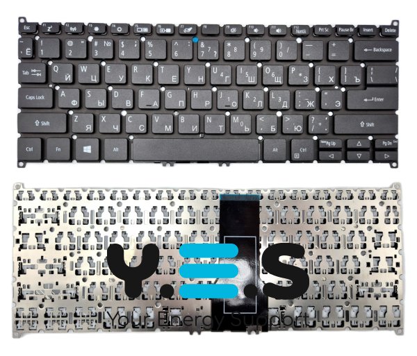 Клавіатура для Acer Swift SF114-32/SF314-54/54G/41/41G, Spin SP513-51/52N/53N, чорна (RU)