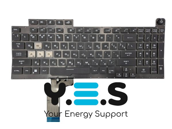 Клавіатура для ASUS G731/G731GW/G731GT/G731GD/G731GU/G731GV/G732L/G732G/G712/G712L RU чорна 8Pin RGB Original