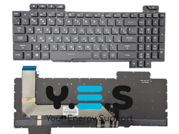 Клавіатура для ASUS ROG GL503/GL503VM/GL503VS/GL503VD/GL503GE, GL703GE/GL703VD/GL703VM, чорна, RGB, RU