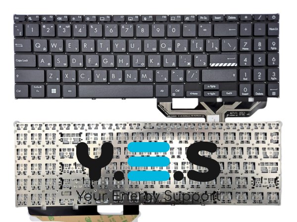 Клавіатура для ASUS VivoBook X1502/M1502/X1503/X1602/X1603/X1504/X1605/F1603/M1603Q/M1605XA3, чорна RU