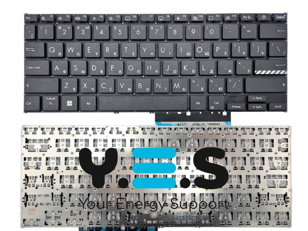 Клавіатура для ASUS X1404/X1404ZA/X1404VA/X1404VAP/M1404, RU, чорна