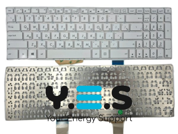 Клавіатура для ASUS X705/X705FD/X705FN/X705MA/X705MB/X705NA/N705/N705FD/X705U/X705UA/X705UQ/X705UV/X705UD/X705UN/X705UF/X705UB, біла RU