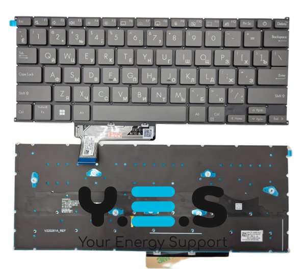 Клавіатура з підсвіткою для ASUS Zenbook UX5304 UX5304VA UX5304UA UX5304MA RU Black Original