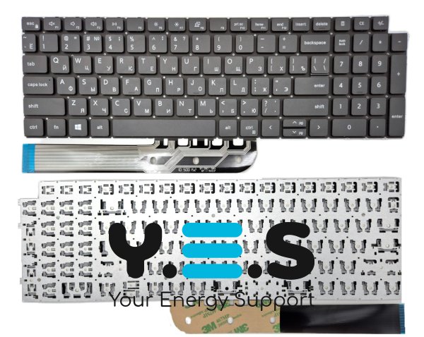 Клавіатура для Dell Inspiron 3511/3515/3510/3520/3530/3535/5515/5510/7510/16 Plus 7610, 0W0FYR, чорна (RU)
