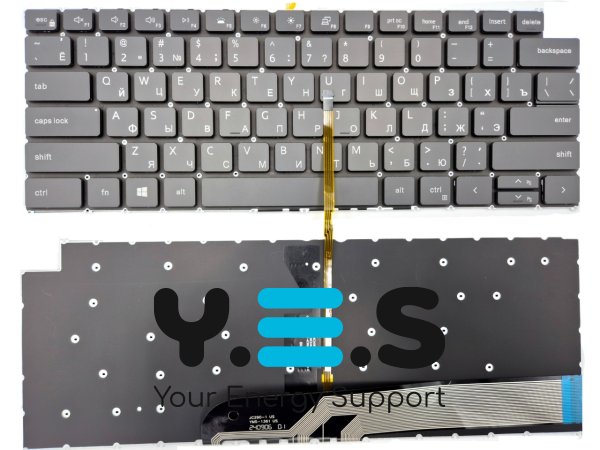 Клавіатура для Dell Latitude 3320/3420, Vostro 5310/5320/5410/5415 P143G, чорна, RU, з підсвіткою