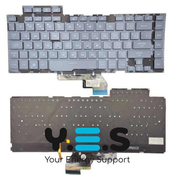 Уцінка! Клавіатура для ASUS GA502G GA502D GA502I GU502G GU502DU GU502GV GU502GW GU502L GU502LU GU502LV GU502LW, Gray, RGB (RU)